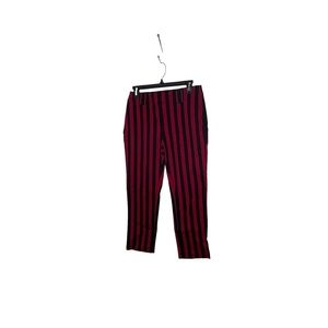 REBECCA Minkoff Red and Black Stripe Women’s Pants Sz 26 NWT